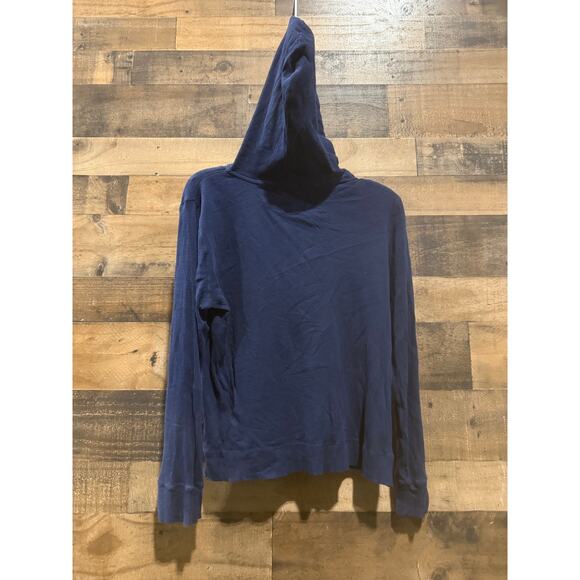 Ralph Lauren Women’s Hooded Long Sleeve Shirt – Navy Blue – Size Large - Picture 8 of 9